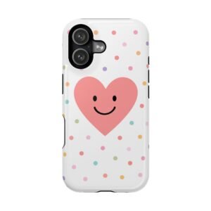 Phone Case — Smiling Heart Polka Dot Magnetic Impact-Resistant Case