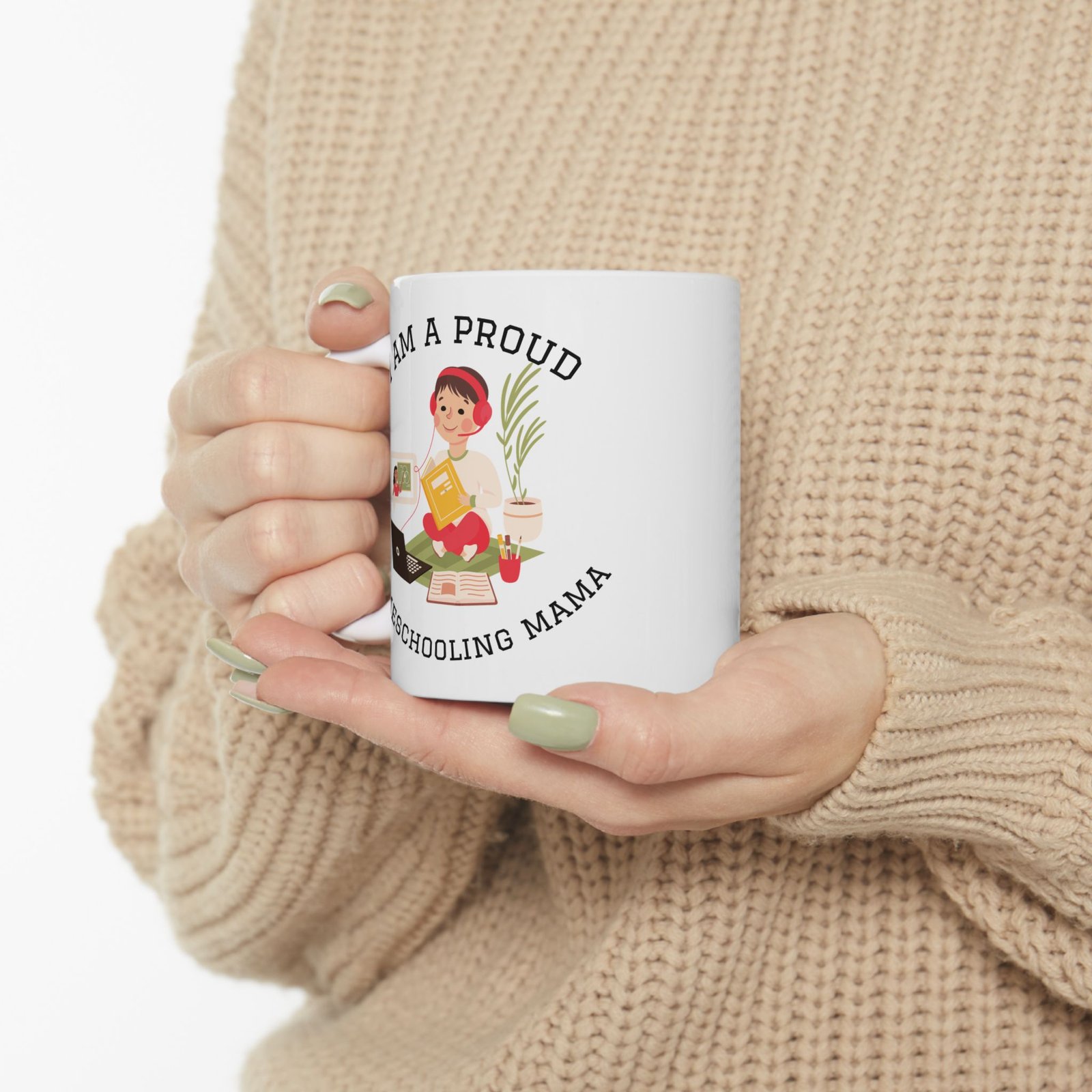 I Am A Proud Homeschooled Mama Mug | Ceramic Coffee Cup - Image 5