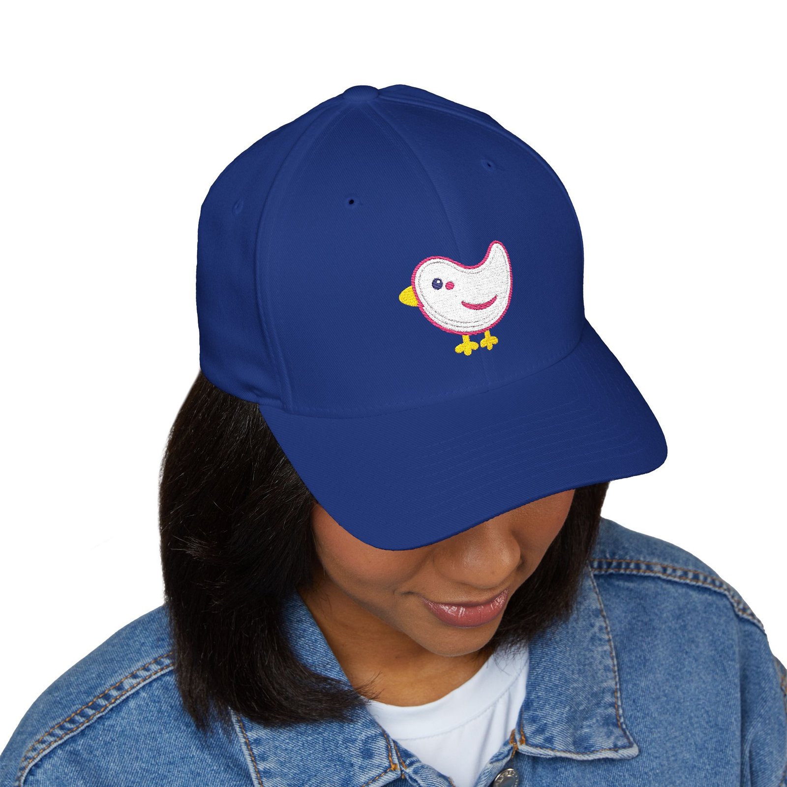 Embroidered Winking Chick Cap — Cute Baby Bird Baseball Hat - Image 6