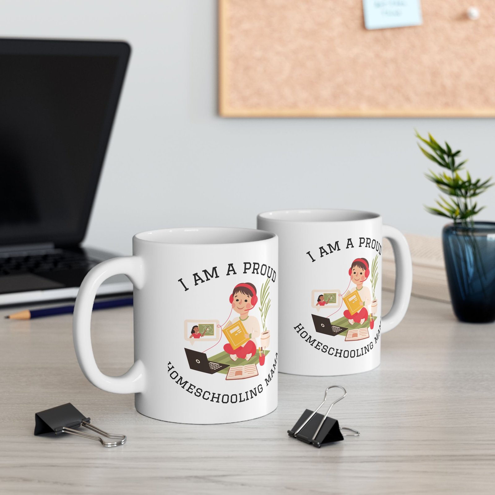 I Am A Proud Homeschooled Mama Mug | Ceramic Coffee Cup - Image 3