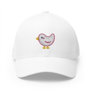Embroidered Winking Chick Cap — Cute Baby Bird Baseball Hat