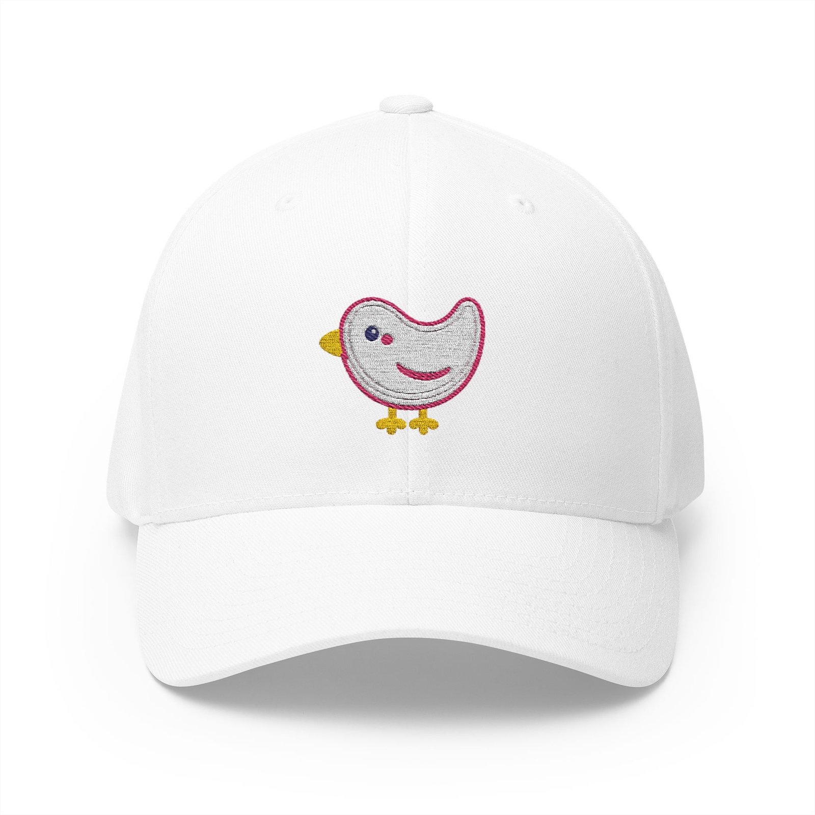 Embroidered Winking Chick Cap — Cute Baby Bird Baseball Hat