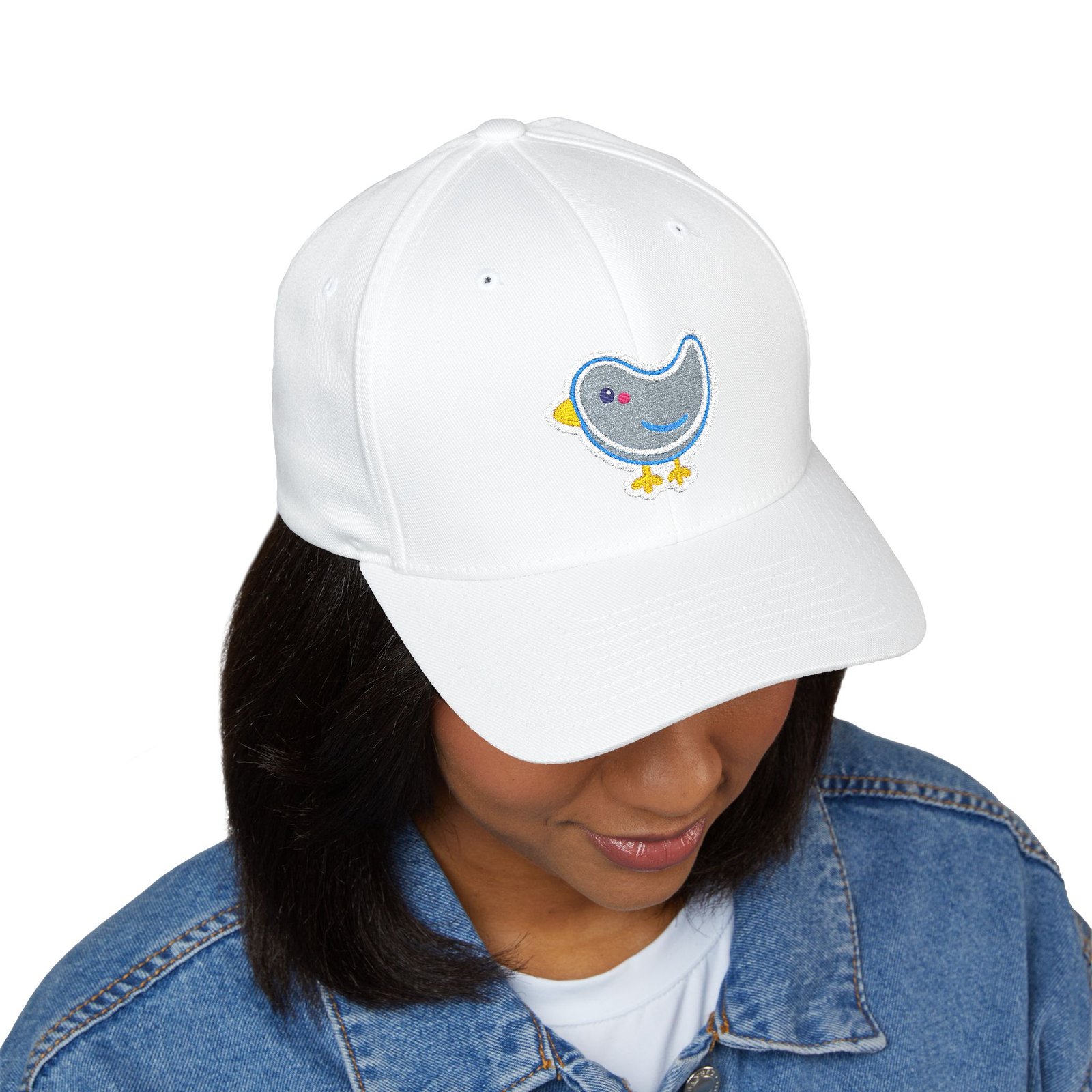 Embroidered Baby Chick Cap — Cute Blue Chick Kid’s Hat - Image 4
