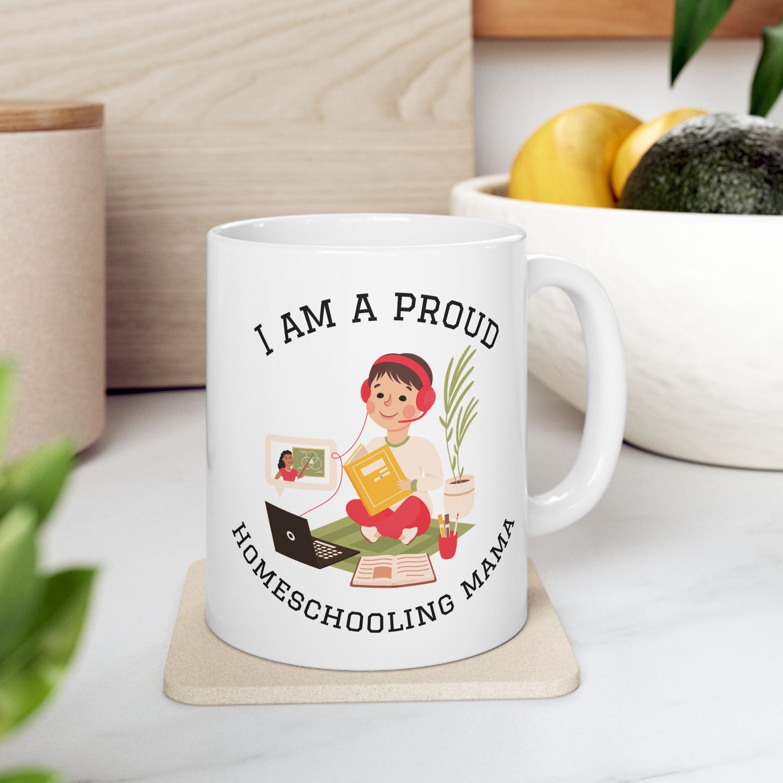 I Am A Proud Homeschooled Mama Mug | Ceramic Coffee Cup - Image 4
