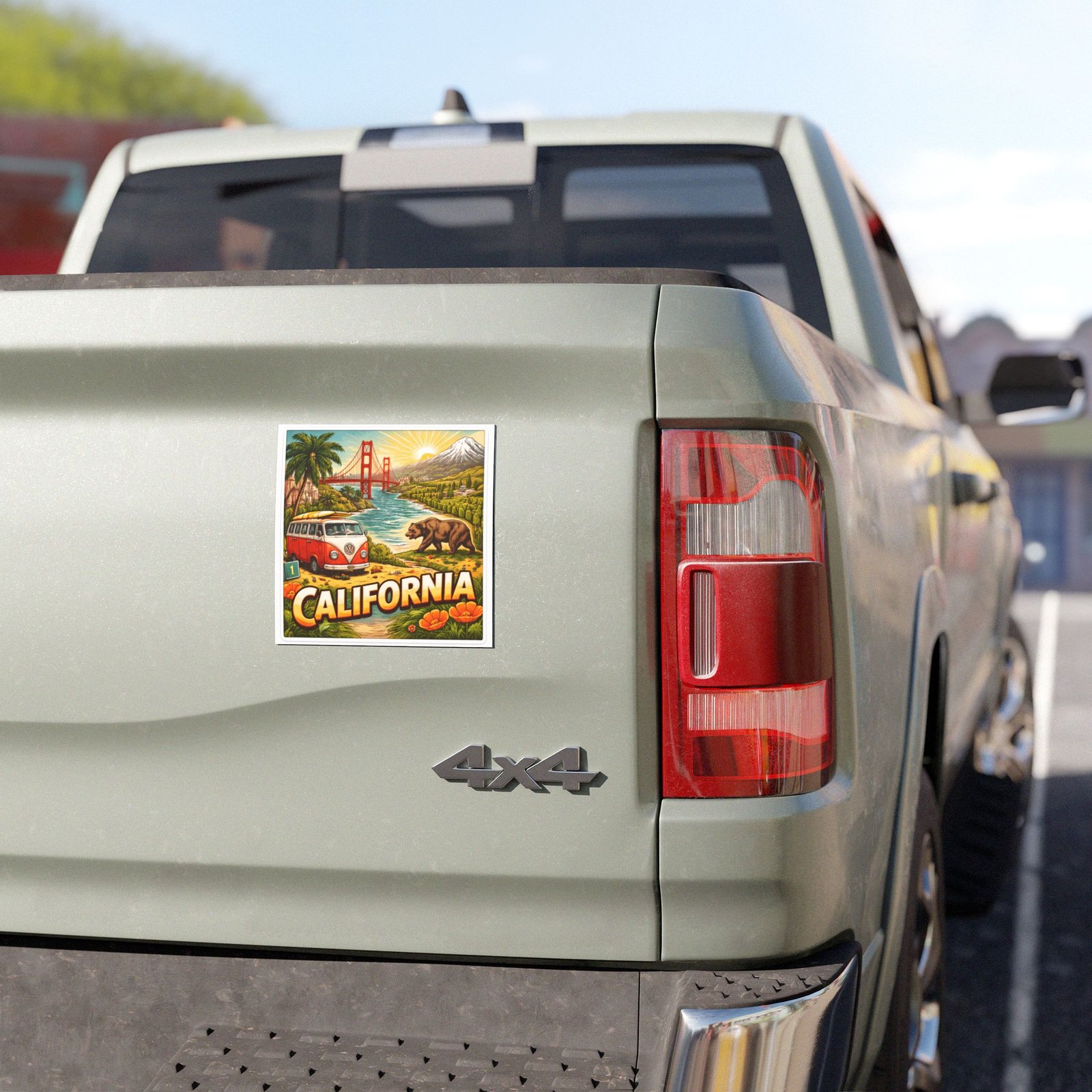 California Iconic Scene Car Magnet | 5×5 California Picture Magnet - Image 3