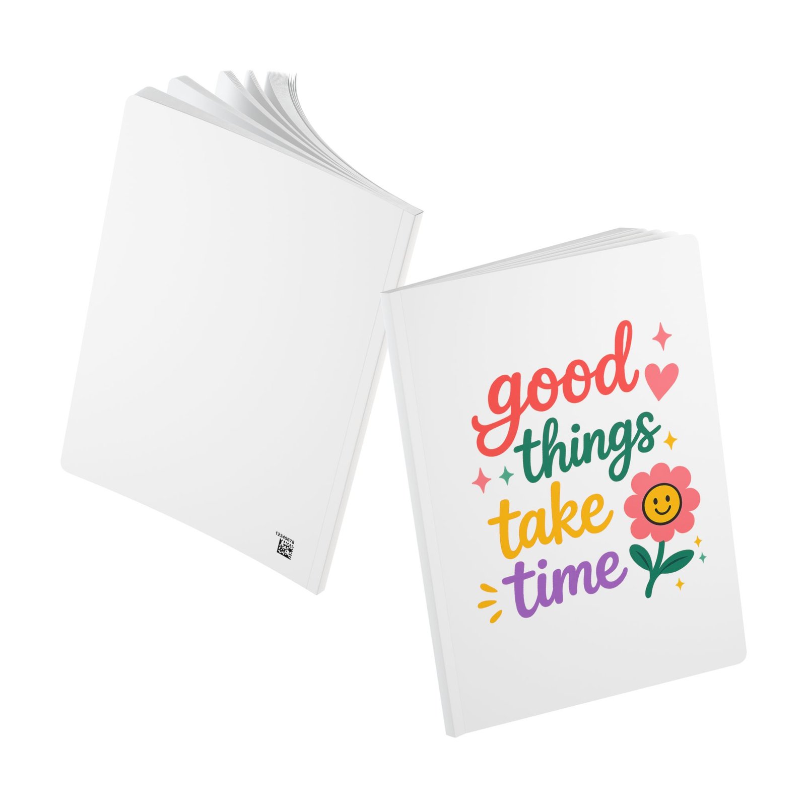 Good Things Take Time Softcover Journal — Positive Floral Gratitude Notebook - Image 2