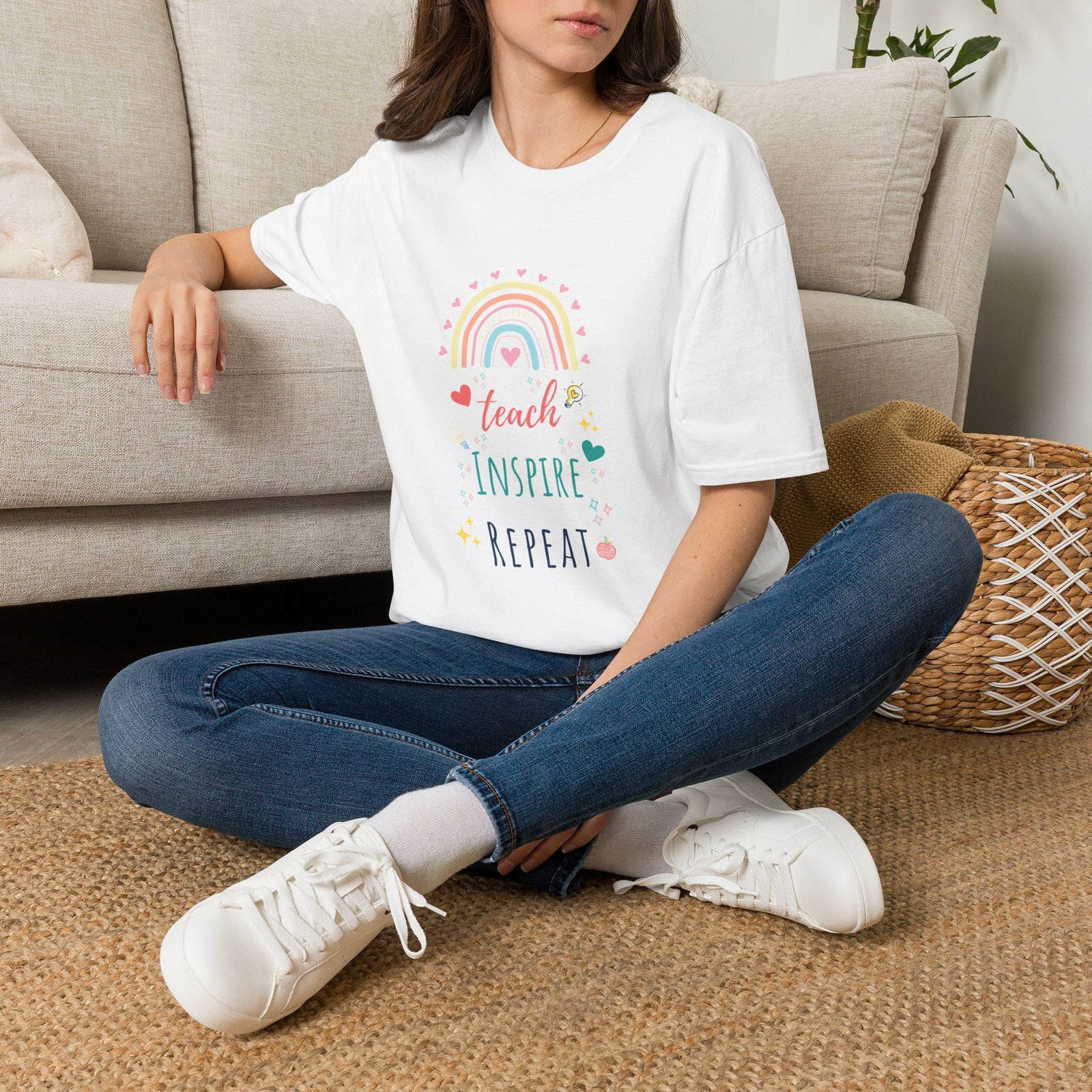 Teach Inspire Repeat Pastel Tee - Image 5