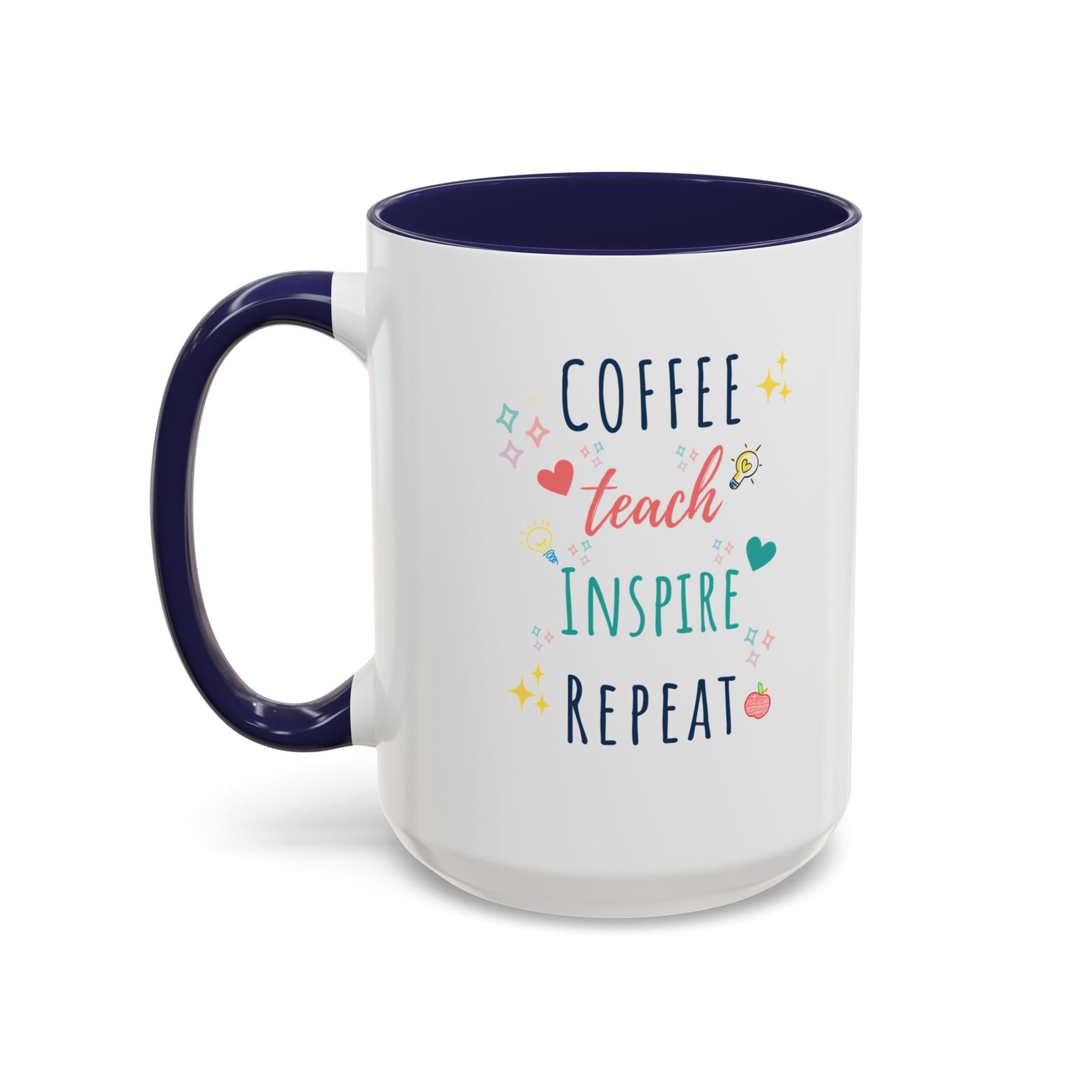 Coffee Mug - "Coffee Teach Inspire Repeat" - Image 4