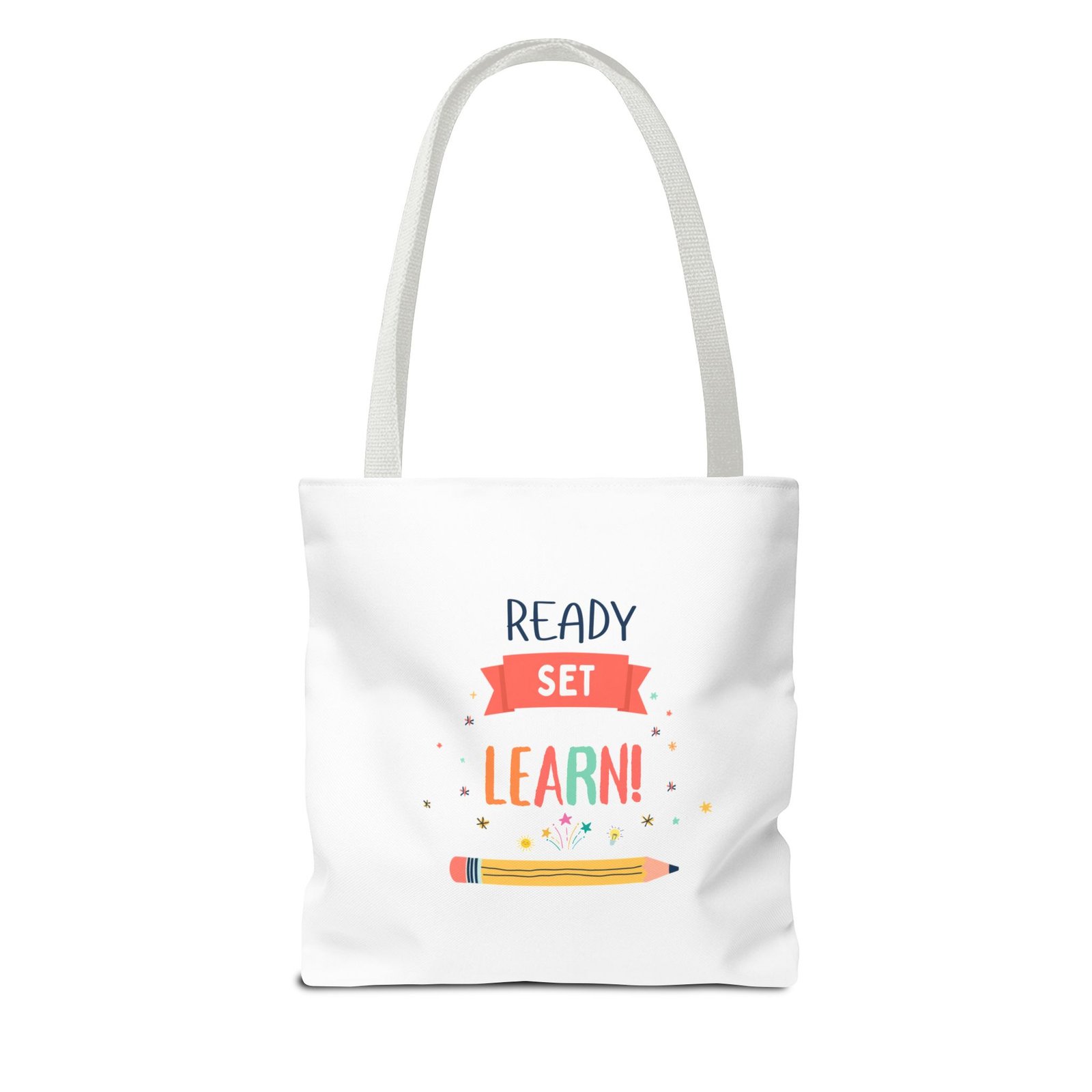 Ready Set Learn! School Tote Bag β Cute Teacher Student Back-to-School Canvas Tote - Image 2