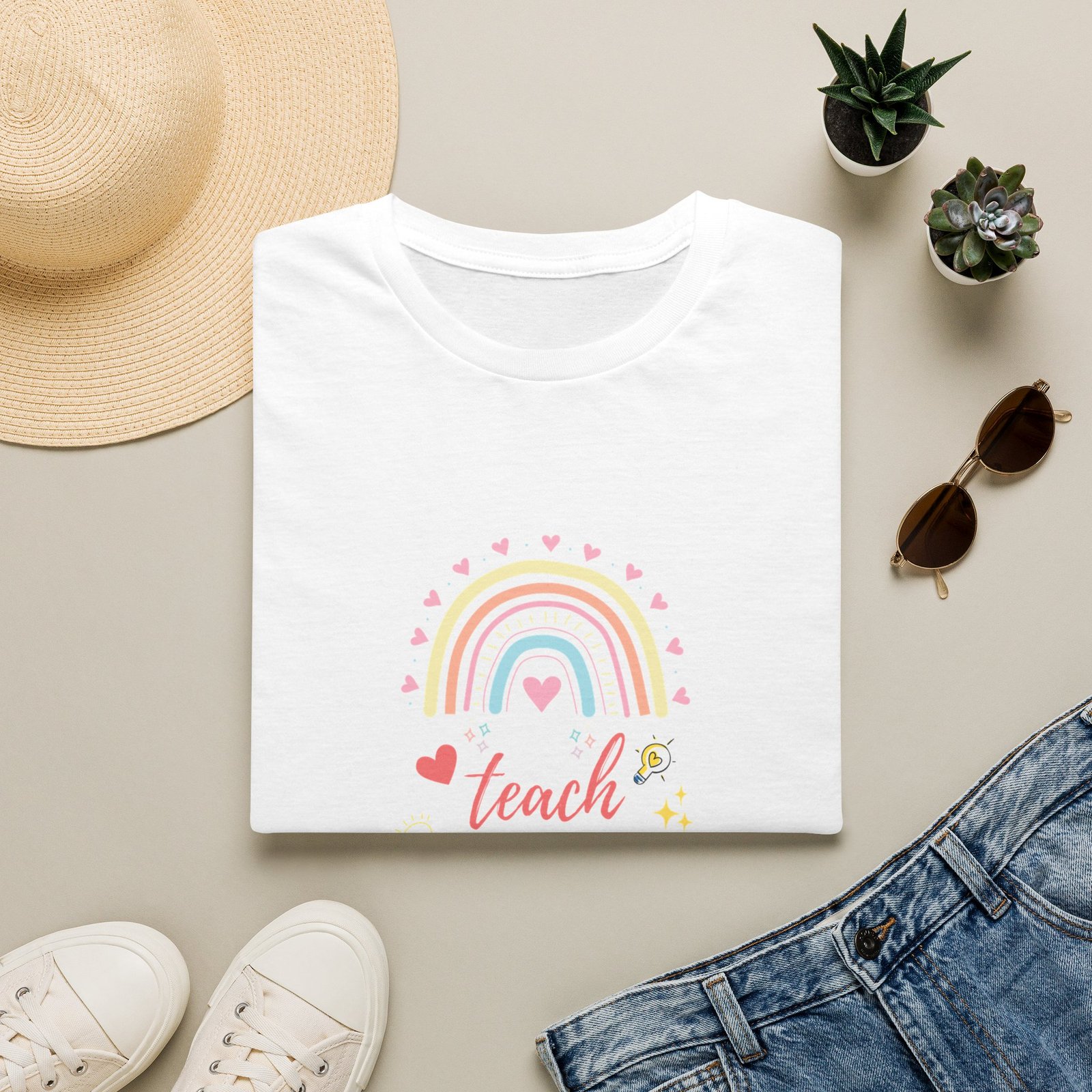 Teach Inspire Repeat Pastel Tee - Image 6