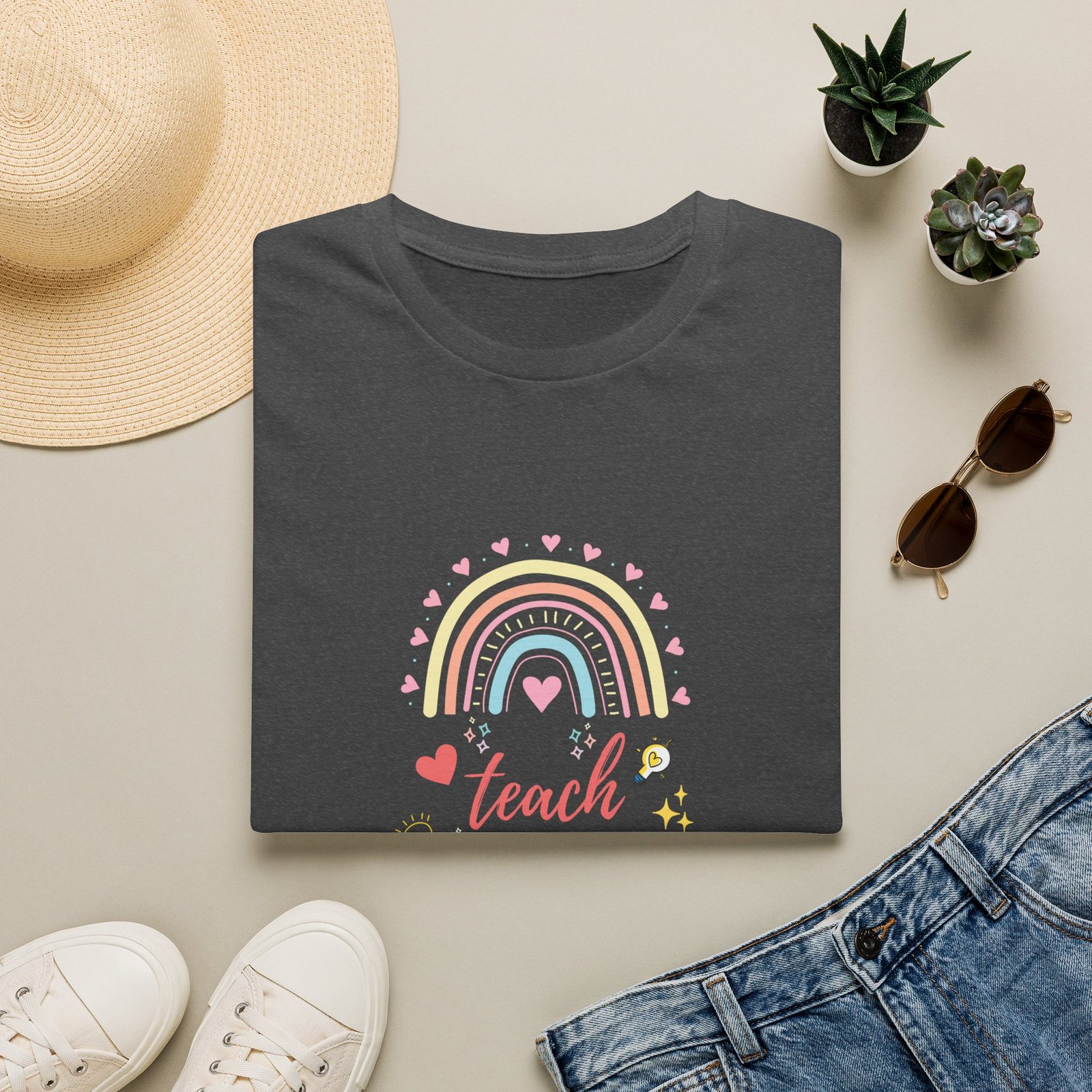 Teach Inspire Repeat Pastel Tee - Image 2