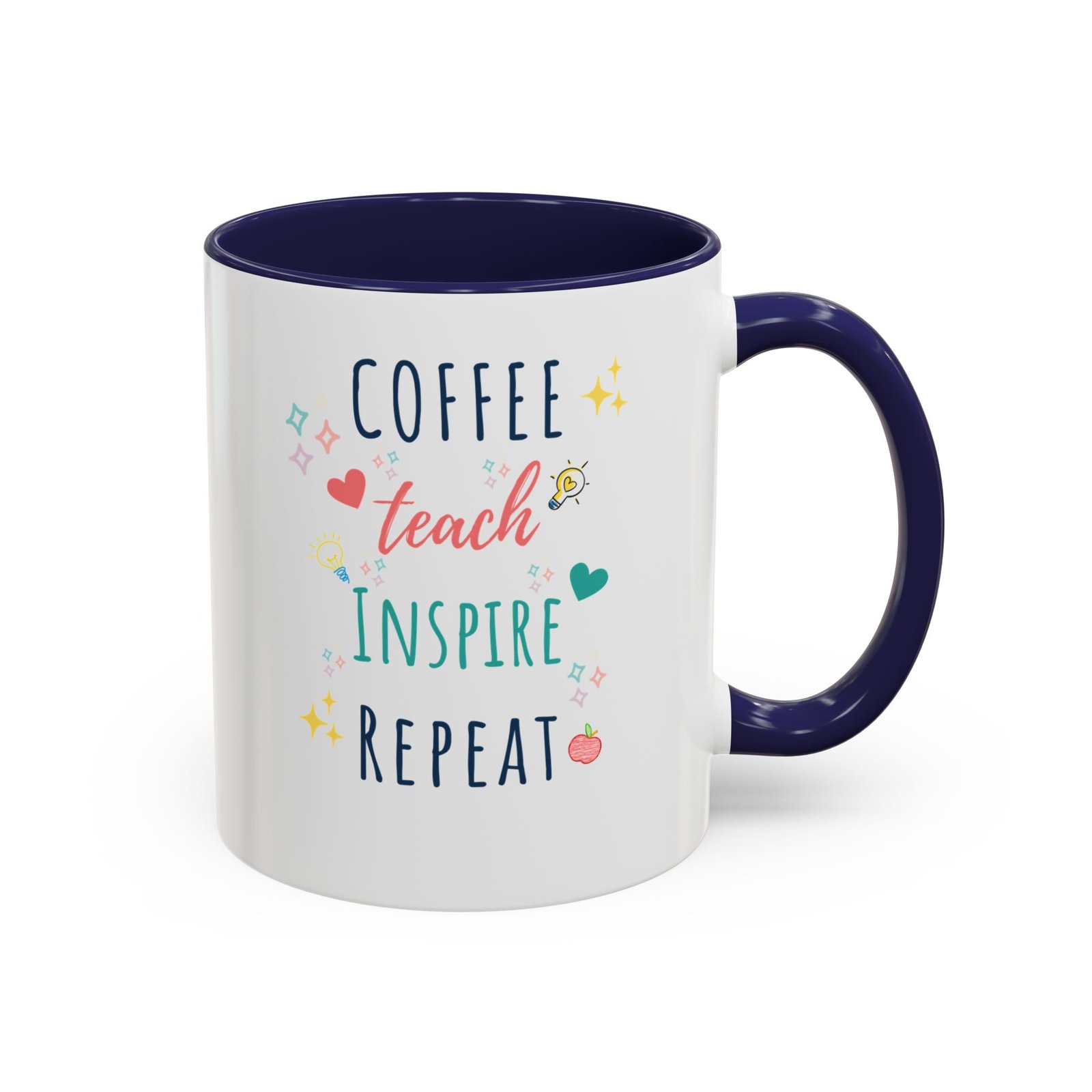 Coffee Mug - "Coffee Teach Inspire Repeat" - Image 2
