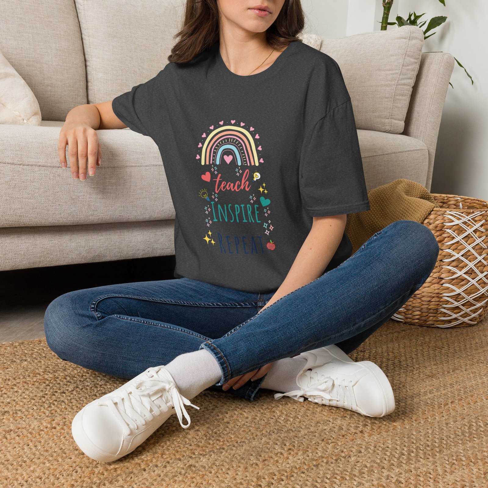Teach Inspire Repeat Pastel Tee