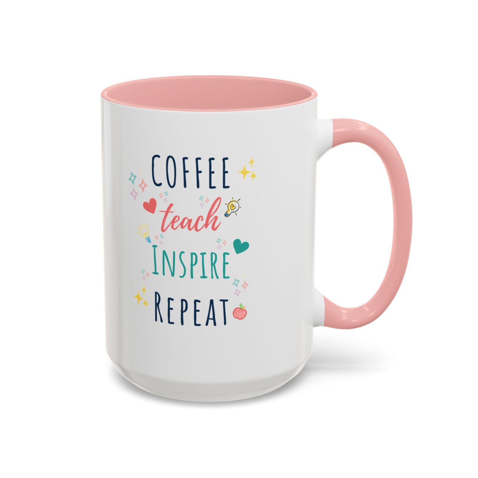 Coffee Mug - "Coffee Teach Inspire Repeat" - Image 6