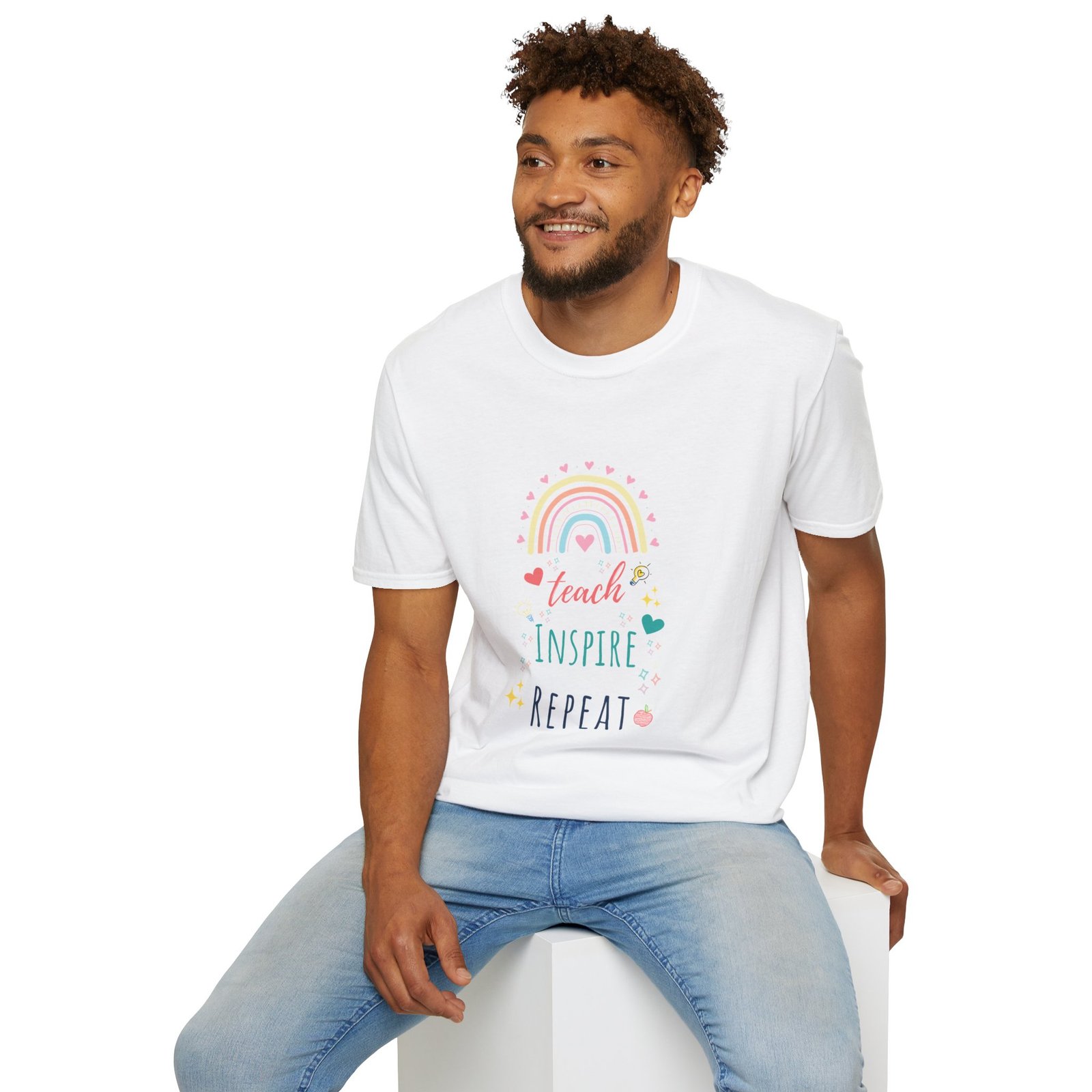 Teach Inspire Repeat Pastel Tee - Image 8