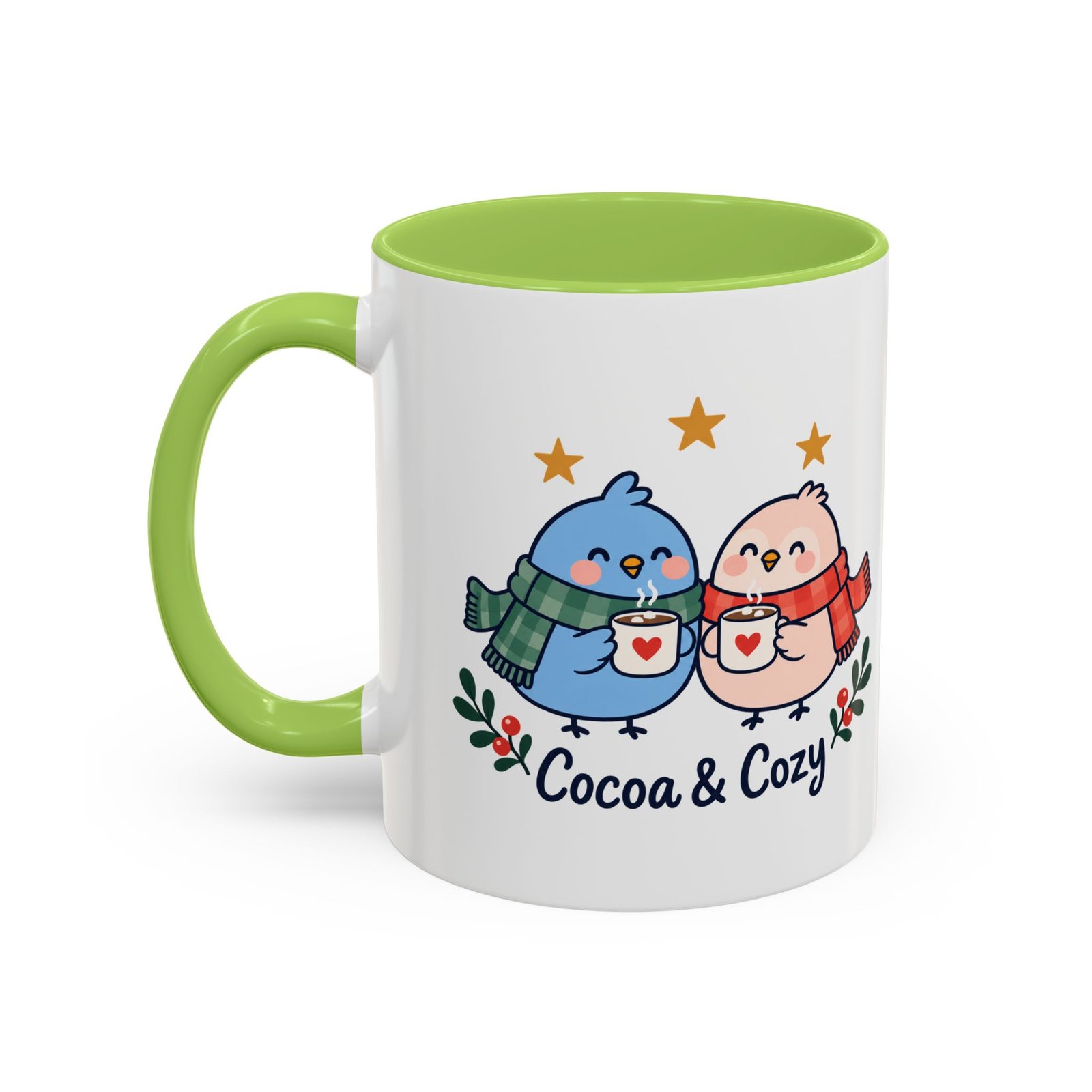 Cocoa & Cozy Christmas Mug | Green Accent, 11oz & 15oz - Image 2