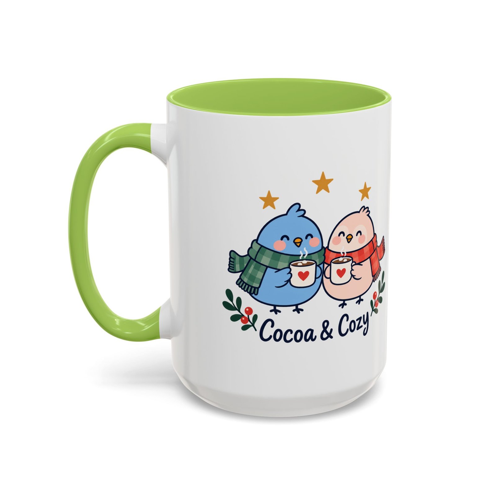 Cocoa & Cozy Christmas Mug | Green Accent, 11oz & 15oz - Image 5