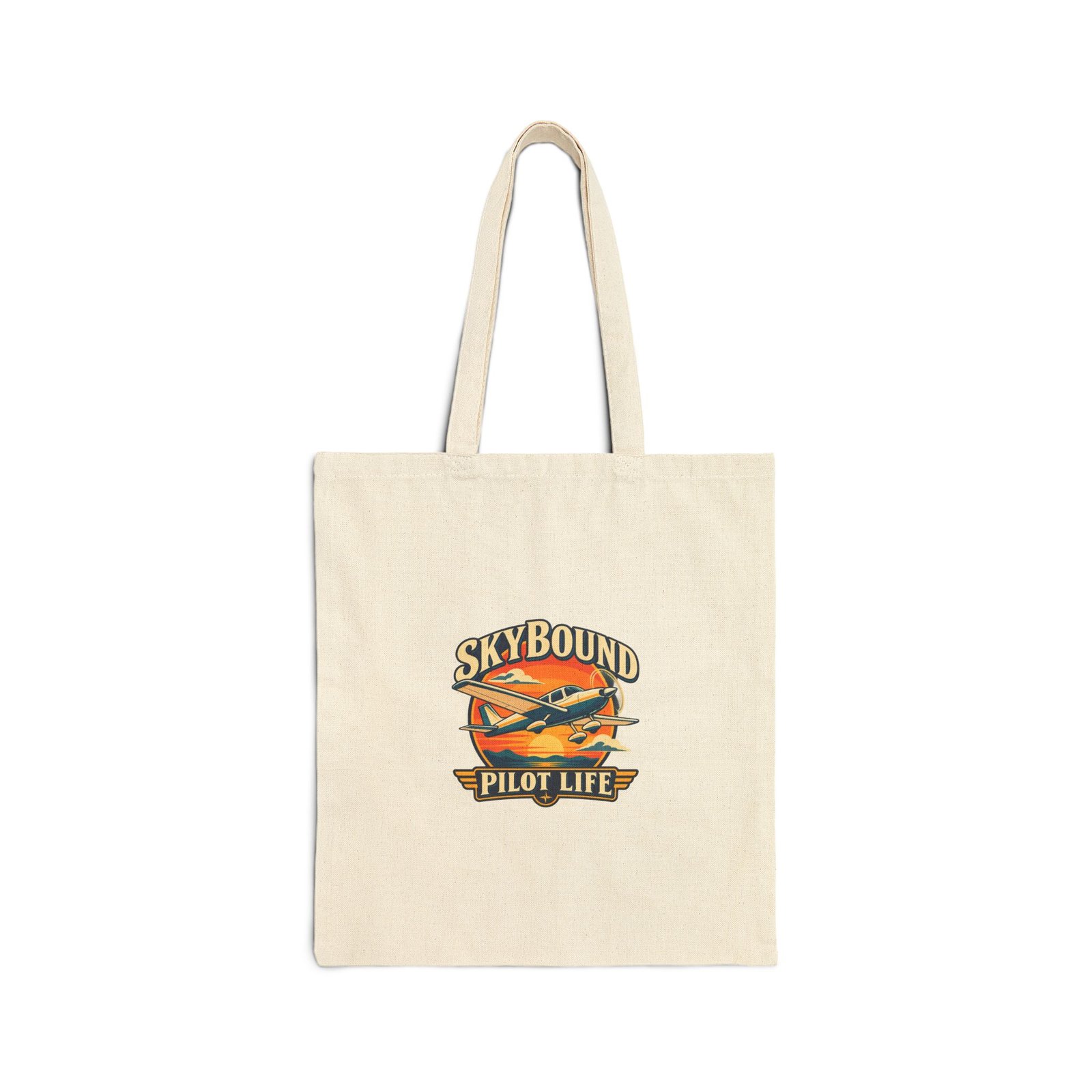 Skybound Pilot Life Canvas Tote Bag | Natural