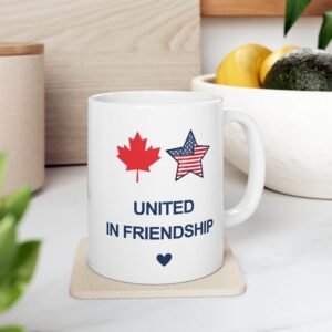 USA and Canada Friendship Mug | Ceramic Coffee Cup