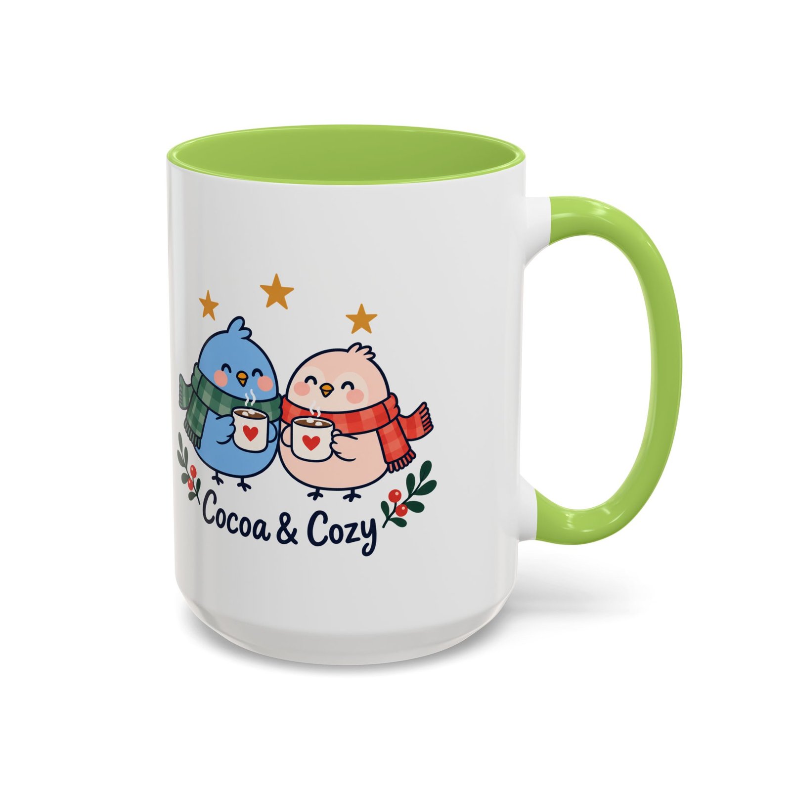 Cocoa & Cozy Christmas Mug | Green Accent, 11oz & 15oz - Image 4