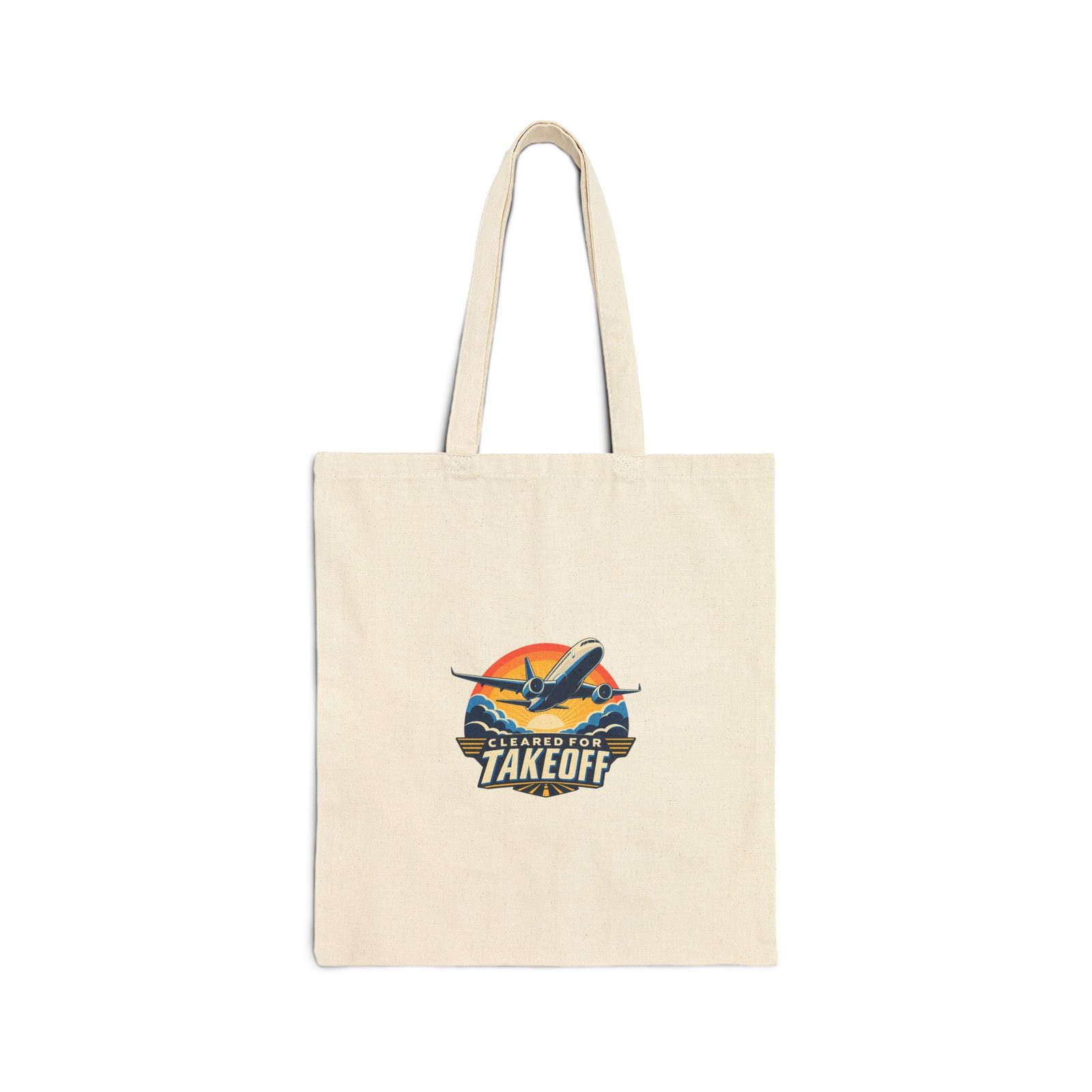 Cleared for Takeoff Canvas Tote Bag | Natural
