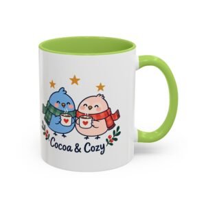 Cocoa & Cozy Christmas Mug | Green Accent, 11oz & 15oz